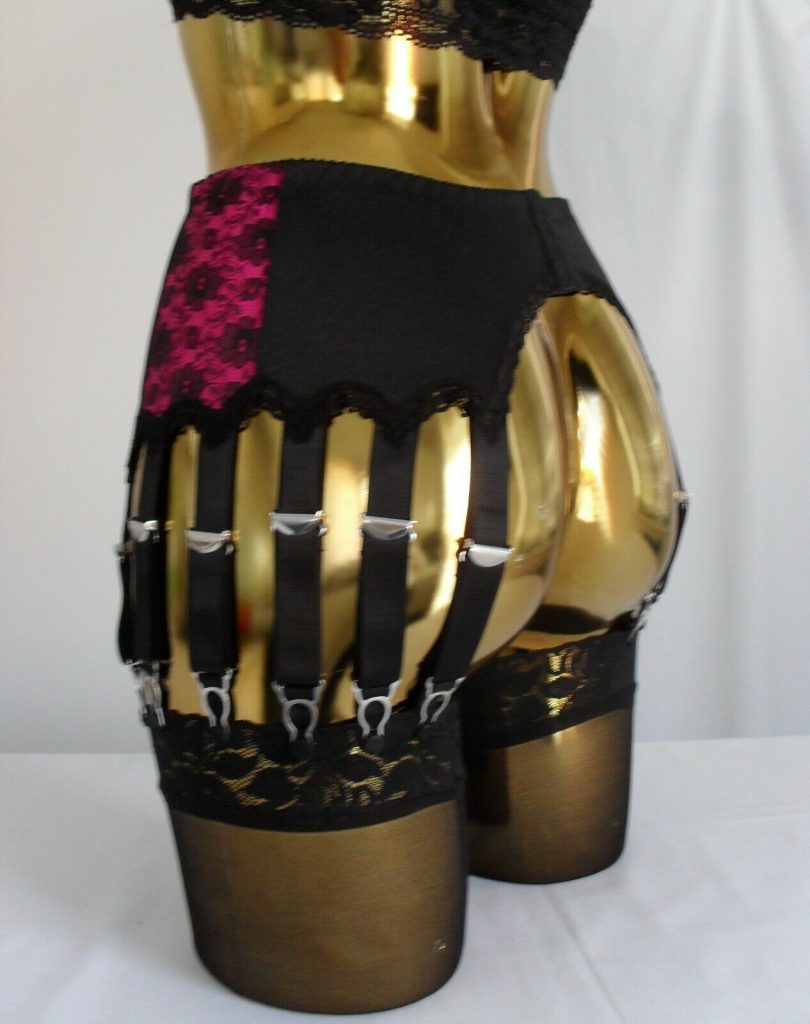 Porte-Jarretelles Tigre Burlesque – Taille Moyen/Grand, Lycra, Neuf Avec Étiquettes