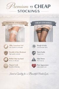 Premium vs Cheap Bridal Stockings Premium vs Cheap Bridal Stockings