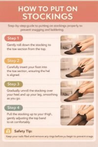 how to put on stockings how to put on stockings